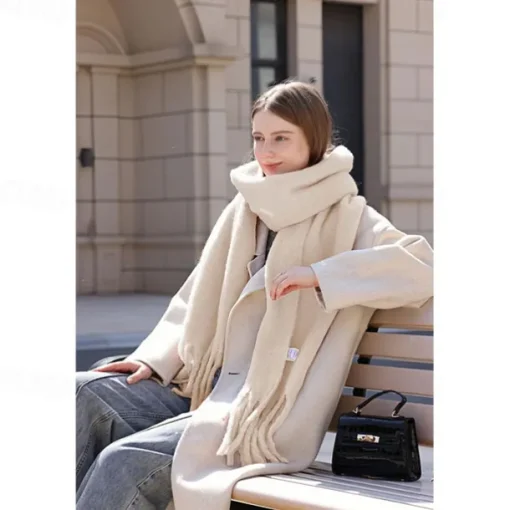 Cashmere Feel Scarf Long Pashmina Shawls and Wraps for Women Large Blanket Scarves Solid