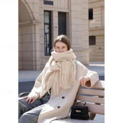 Cashmere Feel Scarf Long Pashmina Shawls and Wraps for Women Large Blanket Scarves Solid