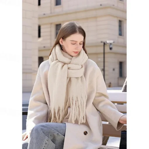 Cashmere Feel Scarf Long Pashmina Shawls and Wraps for Women Large Blanket Scarves Solid