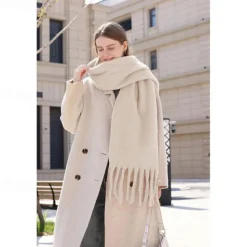 Cashmere Feel Scarf Long Pashmina Shawls and Wraps for Women Large Blanket Scarves Solid