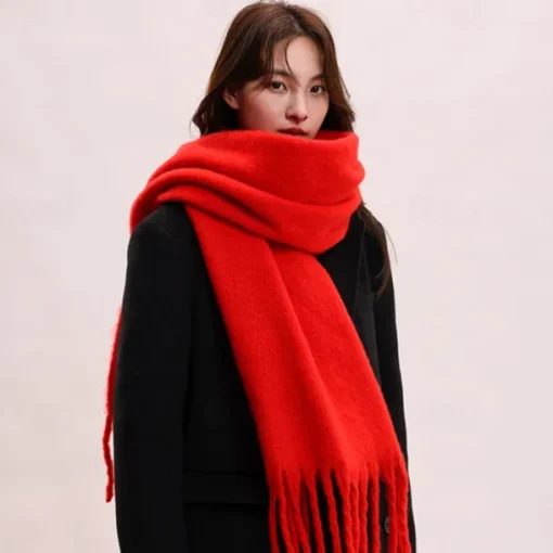 Cashmere Feel Scarf Long Pashmina Shawls and Wraps for Women Large Blanket Scarves Solid