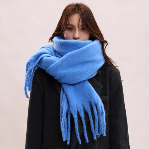 Cashmere Feel Scarf Long Pashmina Shawls and Wraps for Women Large Blanket Scarves Solid
