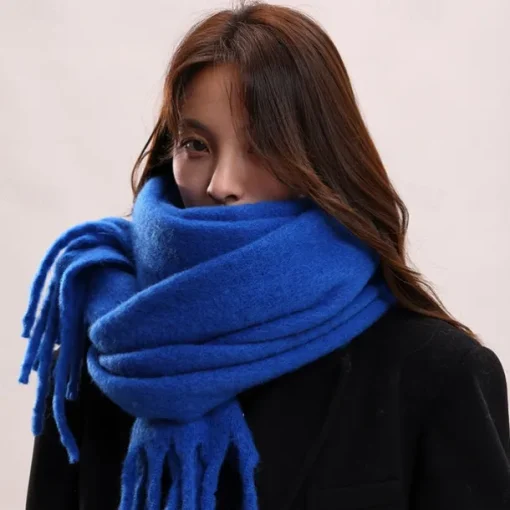 Cashmere Feel Scarf Long Pashmina Shawls and Wraps for Women Large Blanket Scarves Solid