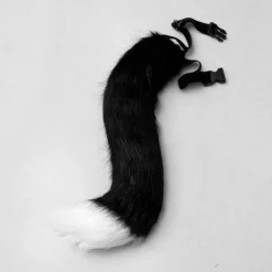 Cat Ears and Wolf Fox Animal Tail Cosplay Costume Faux Fur Hair Clip Headdress Halloween Leather Headband Gloves Tail Set