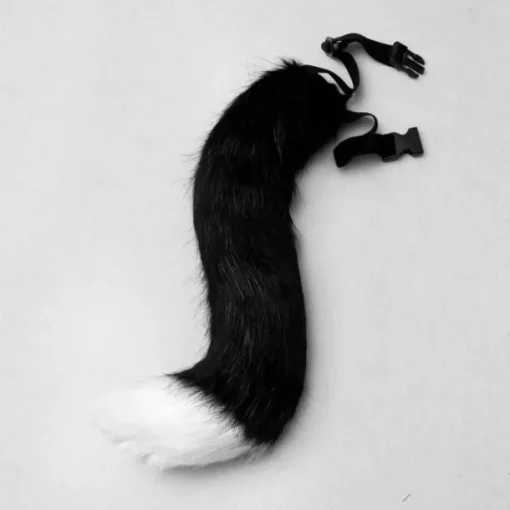 Cat Ears and Wolf Fox Animal Tail Cosplay Costume Faux Fur Hair Clip Headdress Halloween Leather Headband Gloves Tail Set