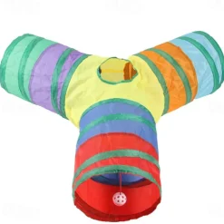 Cat Pets Toys Mouse Shape Balls Foldable Cat Kitten Play Tunnel Funny Cat Stick Mouse Supplies