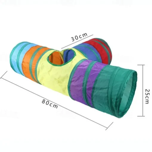 Cat Pets Toys Mouse Shape Balls Foldable Cat Kitten Play Tunnel Funny Cat Stick Mouse Supplies