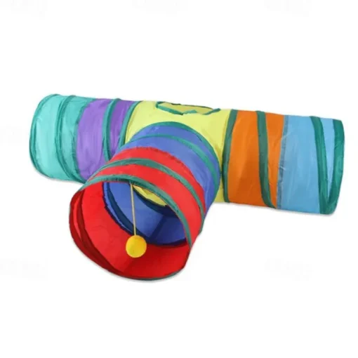 Cat Pets Toys Mouse Shape Balls Foldable Cat Kitten Play Tunnel Funny Cat Stick Mouse Supplies