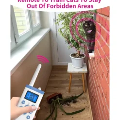 Cat Shock Collar with Remote dog Shock CollarCat Training Collar for Cat Stop Meowing Cat Meow Collar with 2 Modes Remote Training and Auto Anti-Meow Safe and Helpful