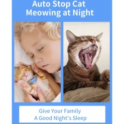 Cat Training Collar Cat Shock Collar with Remote Training Cat Stop Meowing Remote Control/Automatic Anti-Meow for Cats Safe and Effective