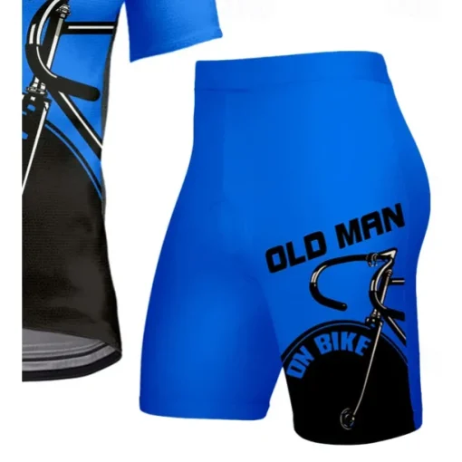 CAWANFLY Men's Cycling Jersey with Shorts Short Sleeve Yellow Red Royal Blue Bike Padded Shorts / Chamois Clothing Suit 3D Pad Quick Dry Anatomic Design Ultraviolet Resistant Reflective Strips