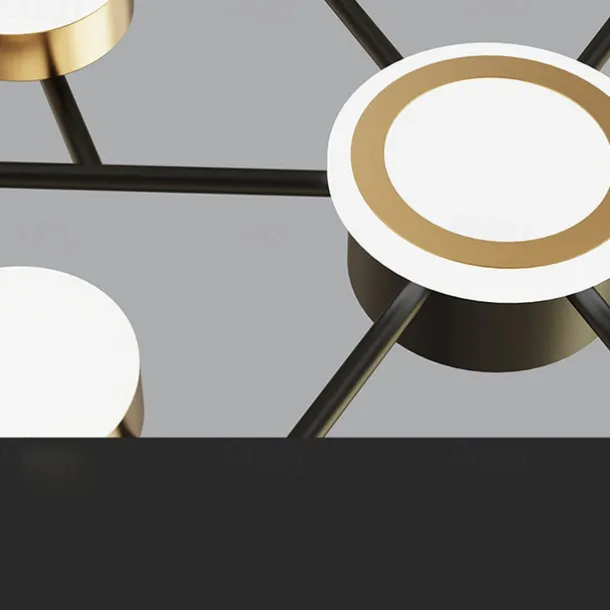 Ceiling Chandelier 6/8/12 Heads Mid Century Pendant Lighting, Ceiling Light Fixture Semi Flush Mount, Pendant Light Fixture for Living Room Kitchen Bedroom 110-240V