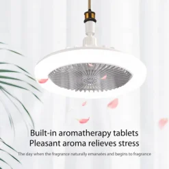 Ceiling Fan with Enclosed Lights – Low Profile Ceiling Light and Hidden Fan Combo, Ideal Summer Gift for Home Use