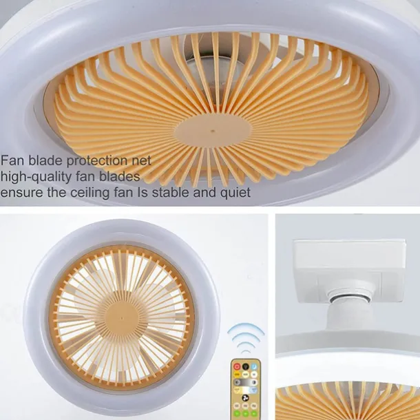 Ceiling Fan with Enclosed Lights – Low Profile Ceiling Light and Hidden Fan Combo, Ideal Summer Gift for Home Use