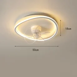 Ceiling Fan with Light App & Remote Control 50cm Dimmable 6 Speed Sputnik Design Projection Ceiling Fan Metal Modern Style Sputnik Painted Finishes LED Modern 110-240V