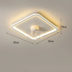 Ceiling Fan with Light App & Remote Control 50cm Dimmable 6 Speed Sputnik Design Projection Ceiling Fan Metal Modern Style Sputnik Painted Finishes LED Modern 110-240V