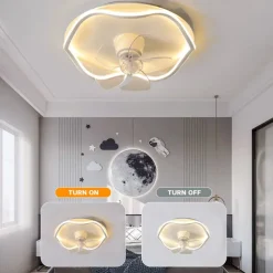 Ceiling Fan with Light App & Remote Control 50cm Dimmable 6 Speed Sputnik Design Projection Ceiling Fan Metal Modern Style Sputnik Painted Finishes LED Modern 110-240V