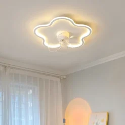 Ceiling Fan with Light App & Remote Control 50cm Dimmable 6 Speed Sputnik Design Projection Ceiling Fan Metal Modern Style Sputnik Painted Finishes LED Modern 110-240V