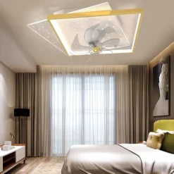 Ceiling Fan with Light App & Remote Control 50cm 3-Light Dimmable 6 Wind Speeds Modern Ceiling Fan for Bedroom, Living Room, Small Room 110-240V