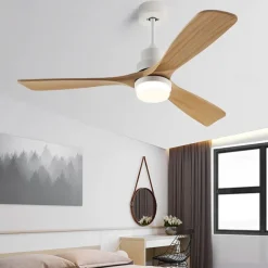 Ceiling Fan with Light App & Remote Control 105/130cm Dimmable 6 Wind Speeds Modern Ceiling Fan for Bedroom, Living Room, Small Room 110-240V