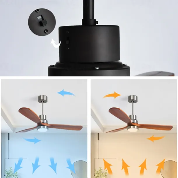 Ceiling Fan with Light App & Remote Control 105/130cm Dimmable 6 Wind Speeds Modern Ceiling Fan for Bedroom, Living Room, Small Room 110-240V