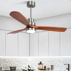Ceiling Fan with Light App & Remote Control 105/130cm Dimmable 6 Wind Speeds Modern Ceiling Fan for Bedroom, Living Room, Small Room 110-240V