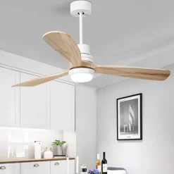 Ceiling Fan with Light App & Remote Control 105/130cm Dimmable 6 Wind Speeds Modern Ceiling Fan for Bedroom, Living Room, Small Room 110-240V