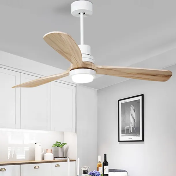 Ceiling Fan with Light App & Remote Control 105/130cm Dimmable 6 Wind Speeds Modern Ceiling Fan for Bedroom, Living Room, Small Room 110-240V