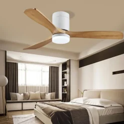 Ceiling Fan with Light Circle Design App & Remote Control Crystal 108cm Dimmable 6 Wind Speeds Modern Ceiling Fan for Bedroom, Living Room, Small Room 110-240V
