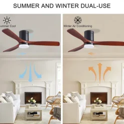 Ceiling Fan with Light Circle Design App & Remote Control Crystal 108cm Dimmable 6 Wind Speeds Modern Ceiling Fan for Bedroom, Living Room, Small Room 110-240V
