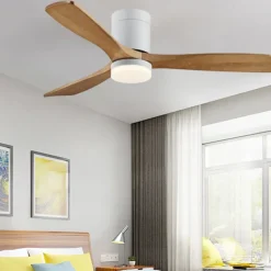 Ceiling Fan with Light Circle Design App & Remote Control Crystal 108cm Dimmable 6 Wind Speeds Modern Ceiling Fan for Bedroom, Living Room, Small Room 110-240V