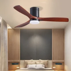Ceiling Fan with Light Circle Design App & Remote Control Crystal 108cm Dimmable 6 Wind Speeds Modern Ceiling Fan for Bedroom, Living Room, Small Room 110-240V