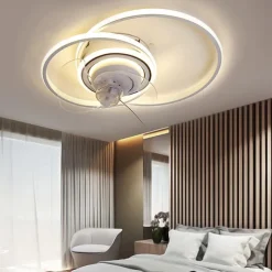 Ceiling Fan with Light Circle Design App & Remote Control 50cm Dimmable 6 Wind Speeds Modern Ceiling Fan for Bedroom, Living Room, Small Room 110-240V