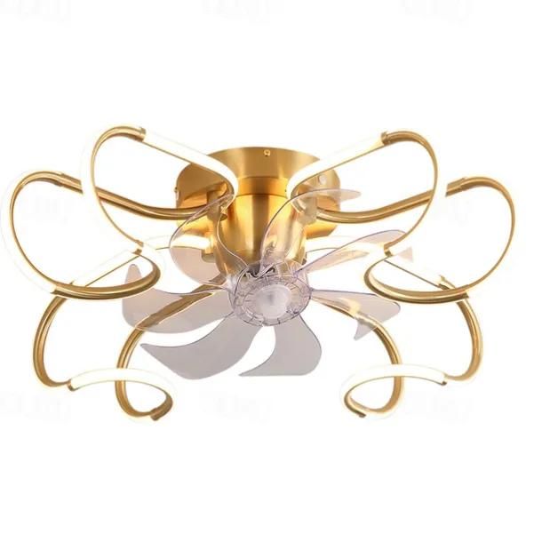 Ceiling Fan with Light Dimmable 65cm 6 Wind Speeds Modern Ceiling Fan for Bedroom, Living Room App & Remote Control 110-240V#