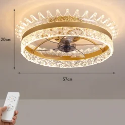 Ceiling Fan with Light Ring Circle Design 22