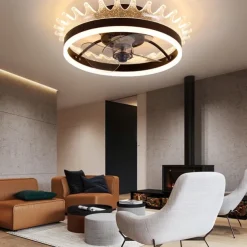 Ceiling Fan with Light Ring Circle Design 22