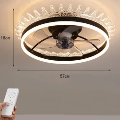 Ceiling Fan with Light Ring Circle Design 22