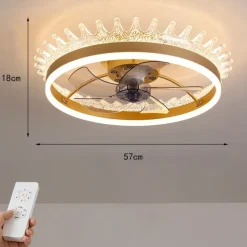 Ceiling Fan with Light Ring Circle Design 22
