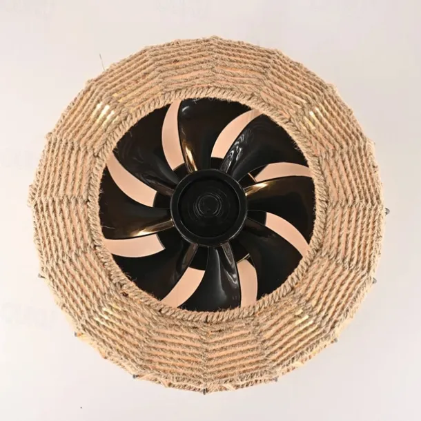 Ceiling Fan with Lights Crystal Black 18" Warm White LED 6 Speeds Timing Reversible Blades with Remote Control, Household Fan Chandelier, indoor Low Profile Flush Mount Ceiling Fan 110-120V