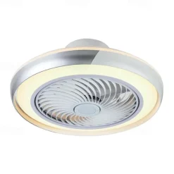 Ceiling Fan with Lights Remote Control, Indoor Low Profile Modern Flush Mount Ceiling Fan with 72W Warm Natural Bright 3 Color LED Lights, 3 Speeds Smart Ac Fan for Kitchen and Bedroom (White)