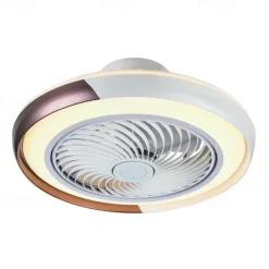 Ceiling Fan with Lights Remote Control, Indoor Low Profile Modern Flush Mount Ceiling Fan with 72W Warm Natural Bright 3 Color LED Lights, 3 Speeds Smart Ac Fan for Kitchen and Bedroom (White)