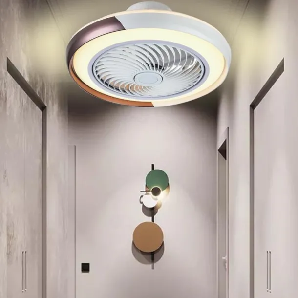 Ceiling Fan with Lights Remote Control, Indoor Low Profile Modern Flush Mount Ceiling Fan with 72W Warm Natural Bright 3 Color LED Lights, 3 Speeds Smart Ac Fan for Kitchen and Bedroom (White)