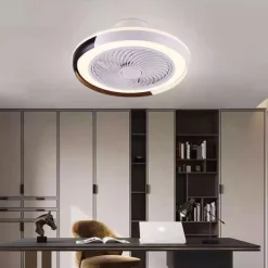 Ceiling Fan with Lights Remote Control, Indoor Low Profile Modern Flush Mount Ceiling Fan with 72W Warm Natural Bright 3 Color LED Lights, 3 Speeds Smart Ac Fan for Kitchen and Bedroom (White)