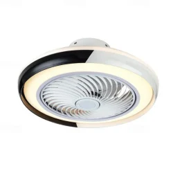 Ceiling Fan with Lights Remote Control, Indoor Low Profile Modern Flush Mount Ceiling Fan with 72W Warm Natural Bright 3 Color LED Lights, 3 Speeds Smart Ac Fan for Kitchen and Bedroom (White)