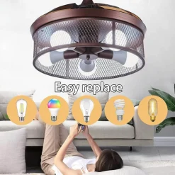 Ceiling Fans with Lights 5-Light 19.5
