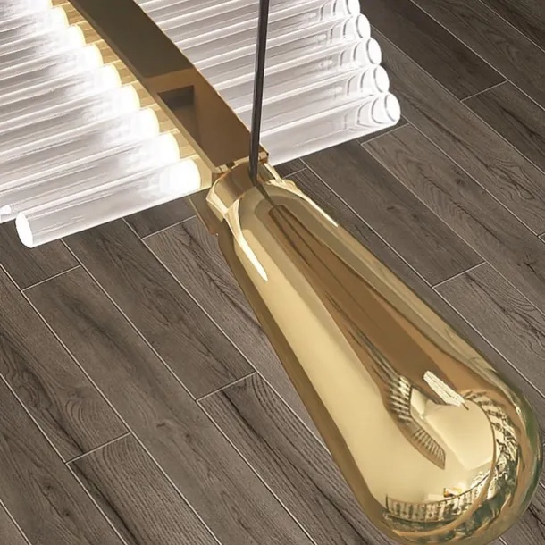 Ceiling Light 30/40/60/80cm Modern Leaf LED Chandelier Luxury Gold Kitchen Island Lights丨Acylic Lighting Hanging Fixtures Dining Room Ceiling Light Home Bar Art Suspension Luminaire Lamp