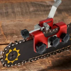 Chain-saw Chain Sharpening Fixture - Easy-to-Use Stainless Steel Jig for Precision Grinding - Quick and Accurate Sharpener Tool for Chain Maintenance