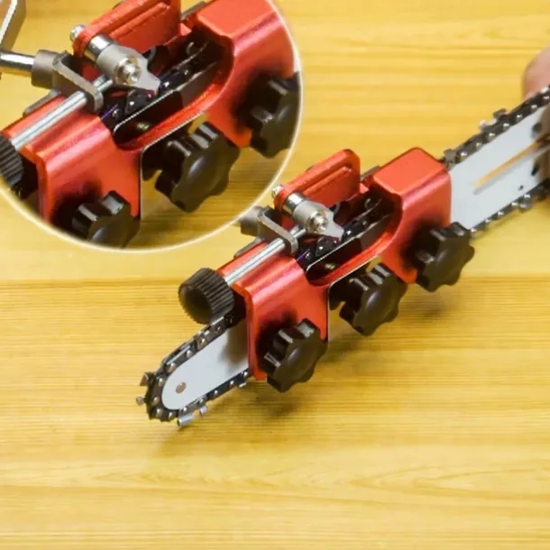 Chain-saw Chain Sharpening Fixture - Easy-to-Use Stainless Steel Jig for Precision Grinding - Quick and Accurate Sharpener Tool for Chain Maintenance