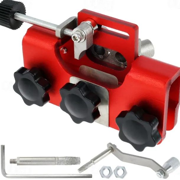 Chain-saw Chain Sharpening Fixture - Easy-to-Use Stainless Steel Jig for Precision Grinding - Quick and Accurate Sharpener Tool for Chain Maintenance