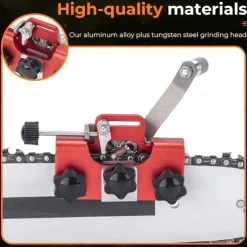 Chain-saw Chain Sharpening Fixture - Easy-to-Use Stainless Steel Jig for Precision Grinding - Quick and Accurate Sharpener Tool for Chain Maintenance